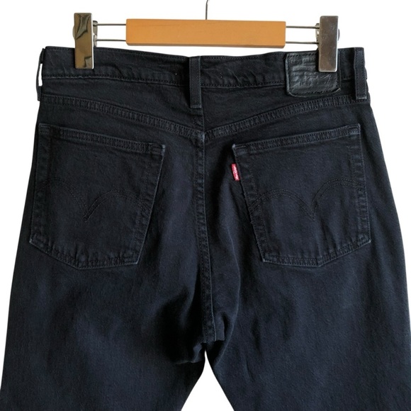 Levi’s Wedgie Straight Size 27 Black Denim Jeans - Picture 8 of 16